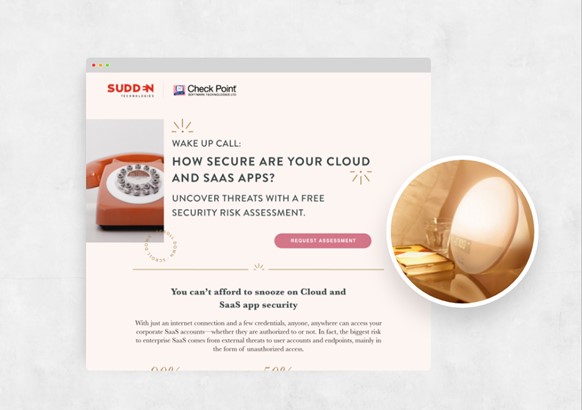 A display of Pace Creative’s work for SuddenTechnologies by adding purposeful imagery to enhance website engagement, storytelling, and hierarchy. 
